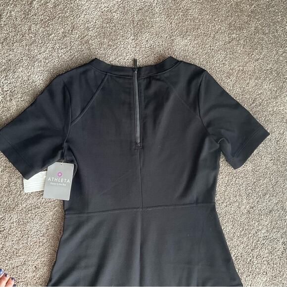 NWT Athleta En Route Dress Fit & Flare Black Dress Size Small Little Black Dress - Picture 6 of 10